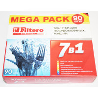 Таблетки Filtero для посудомоечных машин 7 в 1, 90 штук, арт. 703. MEGA PACK